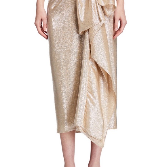 NWT Tory Burch Lurex Sarong Skirt  Size 2 - Picture 2 of 6